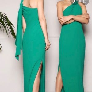 Whistles Green Maxi Grecian Gown